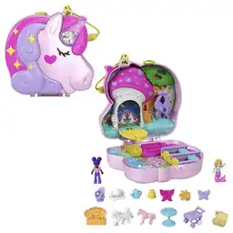 Polly Pocket Set de Juego Estuche de Aventura de Unicornio