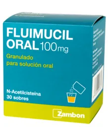 Fluimucil  100 mg N-Acetilcisteína Sobre Granulado Sabor a Naranja