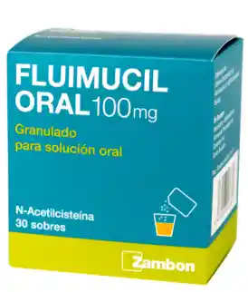 Fluimucil  100 mg N-Acetilcisteína Sobre Granulado Sabor a Naranja