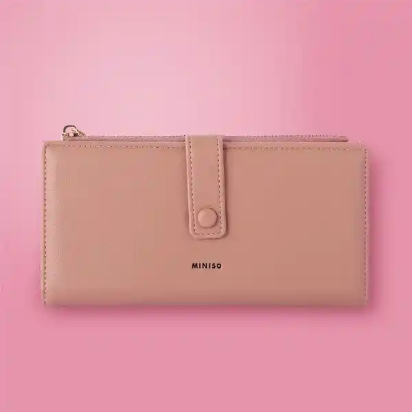 Cartera Larga Para Mujer Rosa Serie Miniso
