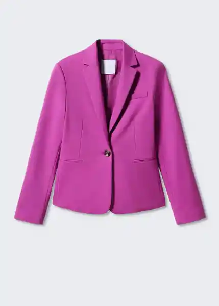 Blazer Americana Macaroni Morado Talla 40 Mujer Mango