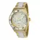 Invicta Reloj Hombre Dorado Blanco Inv24702