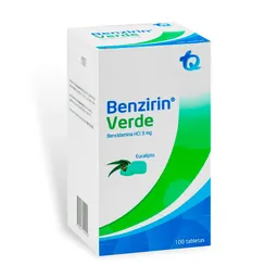 Benzirin Tecnoquimicas Verde Eucalipto 100 Tabletas A