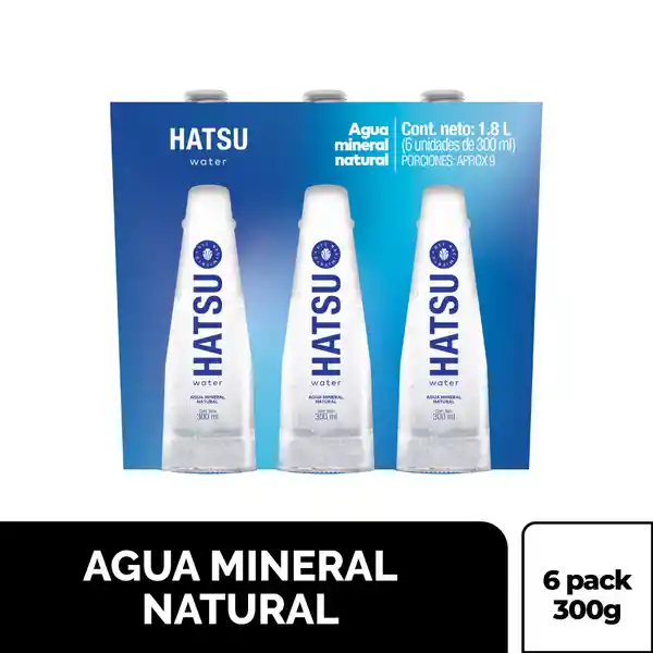Hatsu Agua Vidrio 6 Und