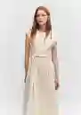 Vestido Anuk-h Off White Talla L Mujer Mango