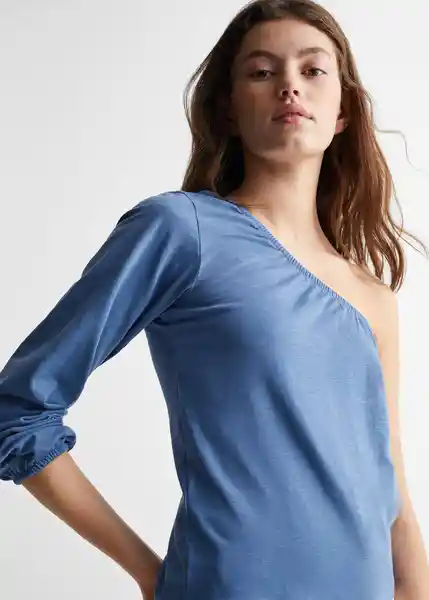 Camiseta Off Azul Talla 19 Mango Teen Girl Mango