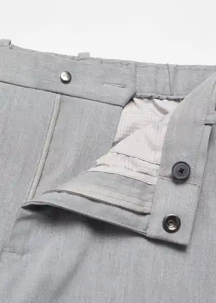 Pantalón Bologna Gris Talla 42 Hombre Mango