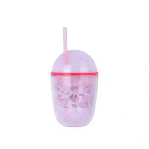 Vaso de Plástico de de Doble Pared Axolotl Story 435 mL Miniso