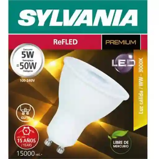 Sylvania Bombillo Led Luz Cálida 380 Lúmenes 5W GU10