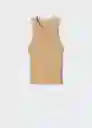 Top Karl Camel Talla 18 Mujer Mango