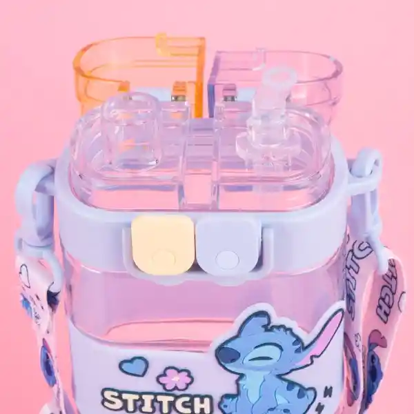 Vaso Correa Para Hombro Disney Stitch Azul 560 mL Miniso