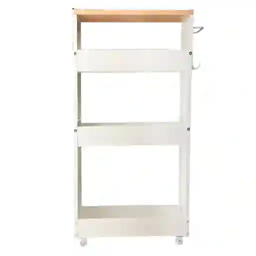 Hacks & Racks Carro Organizador Lavandería 4 Niveles Blanco