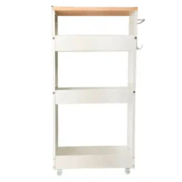 Hacks & Racks Carro Organizador Lavandería 4 Niveles Blanco