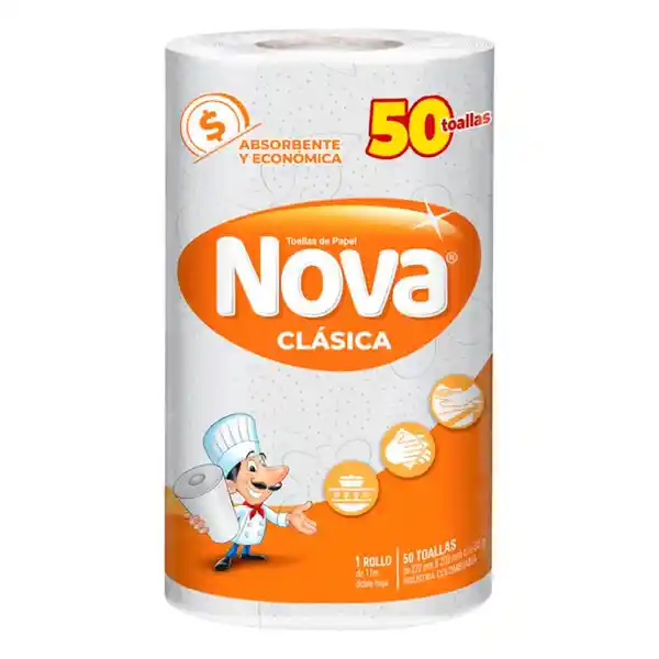 Nova Toalla Papel Rollo Doble Hoja