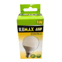 Ilumax Bombillo Led Mini Globo 4W Luz Cálida E14 30000 Hora