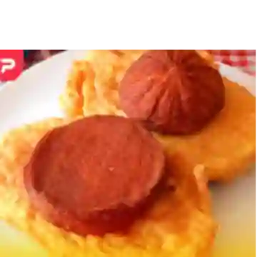 Papas Aborajadas con Salchichon