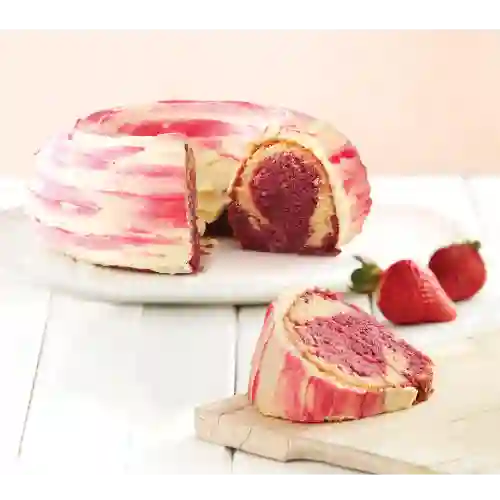 Ponqué de Fresa y Chocolate 6 Porciones