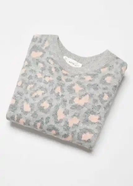 Jersey Animalb Gris Talla 72 Niña Mango