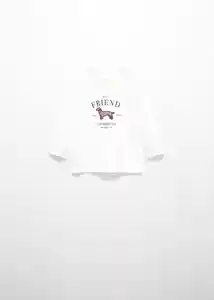 Camiseta Dog Offwhite Talla 67 Niña Mango