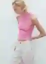 Top Acadia Rosa Pastel Talla M Mujer Mango