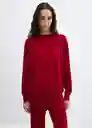 Saco Jersey Vieira Rojo Talla L Mujer Mango