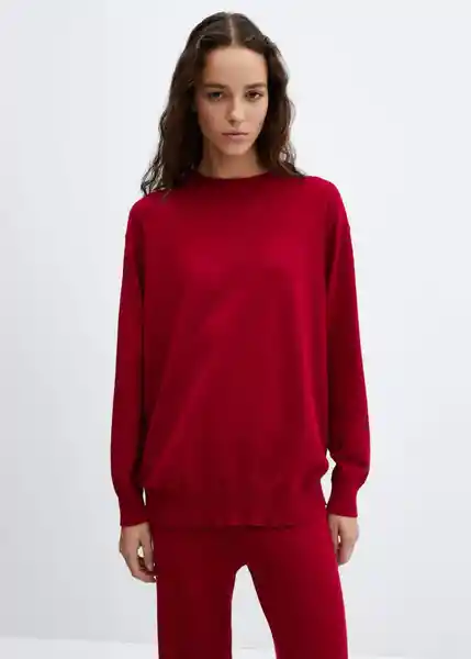 Saco Jersey Vieira Rojo Talla L Mujer Mango