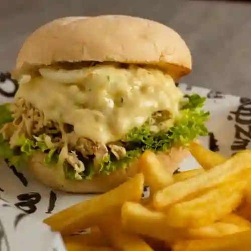 Hamburguesa de Pollo Desmenuzado