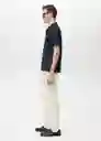 Camiseta Polo Rea Navy Talla L Hombre Mango