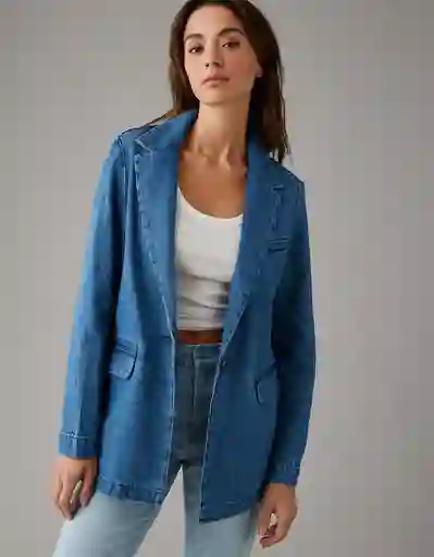 Chaqueta Mujer Azul Talla: Medium American Eagle