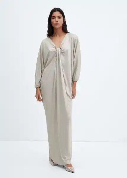 Vestido Leialu-A Plata Talla XS Mujer Mango