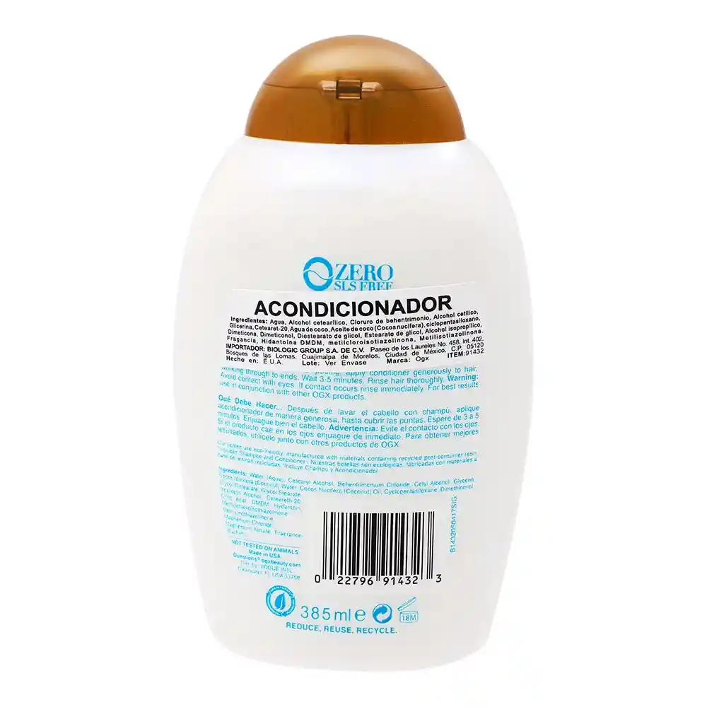 Organix Acondicionador Coconut Water