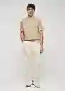 Camiseta Crew Beige Talla M Hombre Mango