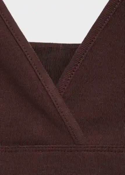 Top Mel Chocolate Talla M Mujer Mango