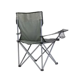 Alpes Silla Camping Caño Con Apoyabrazos Gris