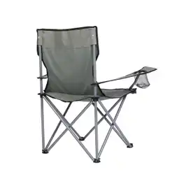 Alpes Silla Camping Caño Con Apoyabrazos Gris