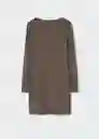 Vestido Petra Marron Talla L Mujer Mango