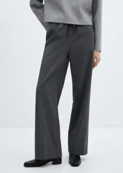 Pantalón Lazy Gris Medio Vigoré Talla 28 Mujer Mango