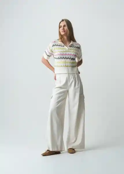 Saco Tejido Mujer Crudo Marfil Claro Talla M 482G094 Naf Naf