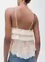 Top Carino Rosa Pastel Talla M Mujer Mango