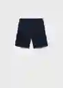 Bermuda Cargos Navy Talla 08 Niños Mango