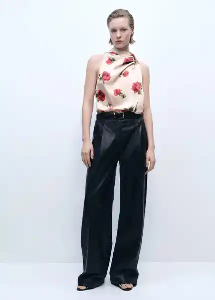Blusa Rose Crudo Talla M Mujer Mango
