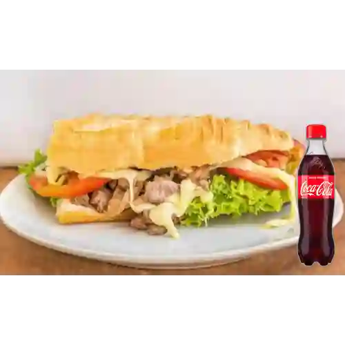 Combo Sándwich ,ixto Pollo&Cerdo +Cocacola Orig 400ml