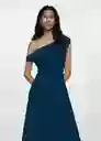 Vestido Laila7 Azul Talla 25 Mujer Mango