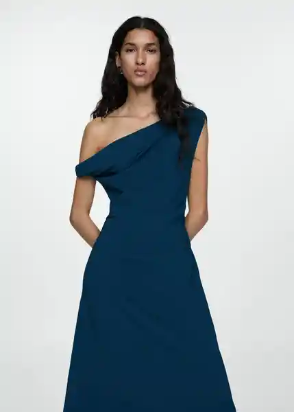 Vestido Laila7 Azul Talla 25 Mujer Mango