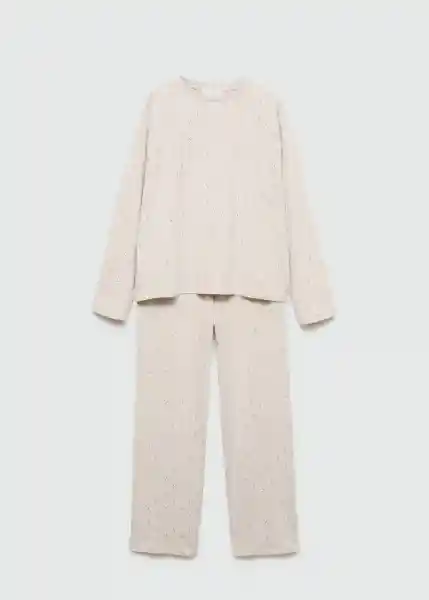 Pijama Combojer Off White Talla L Mujer Mango