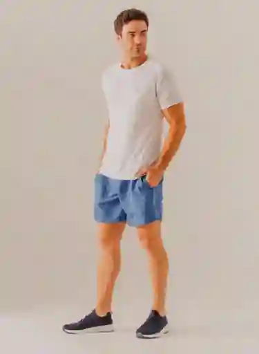 Pantaloneta Baño Hombre Azul S Bronzini
