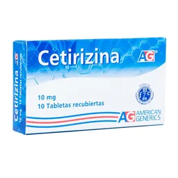 Cetirizina American Generics (10 Mg) Tabletas Recubiertas