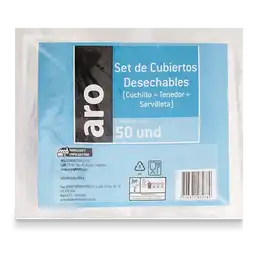 Aro Set Cubiertos Tenedor-Cuchillo-Servilleta