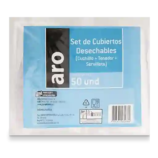 Aro Set Cubiertos Tenedor-Cuchillo-Servilleta
