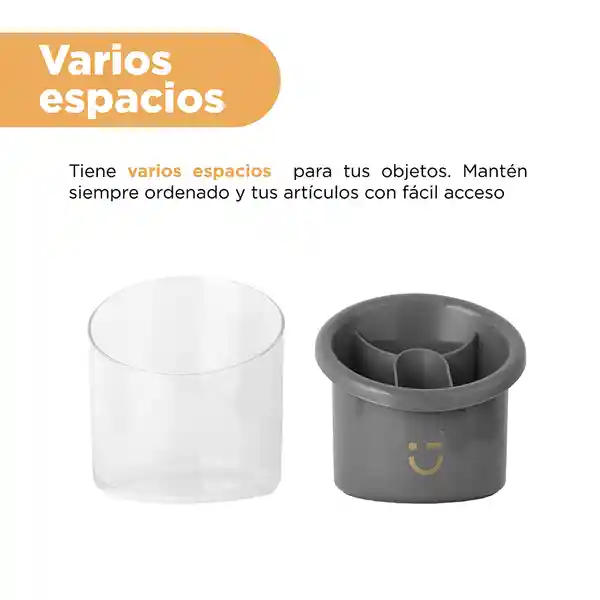 Organizador 3 Compartimentos Silver Gray Gris Oscuro Miniso